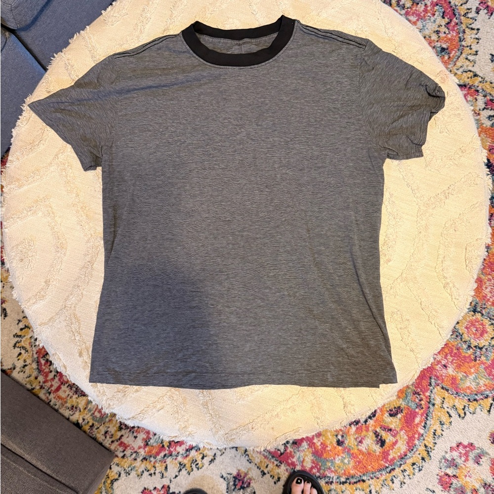 lululemon - All Yours Boyfriend Tee - Micro Stripe Black White